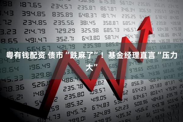 粤有钱配资 债市“跌麻了”！基金经理直言“压力大”